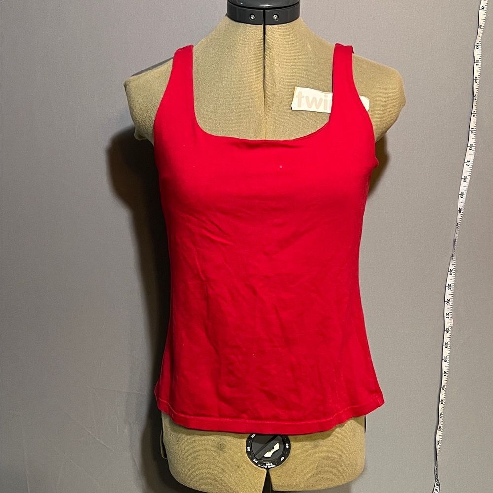 Karen Scott Bold Red Tank Top